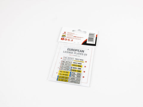 レッドフォックススタジオ RFSQS-24012 1/24 ヨーロッパ ナンバープレート vol.01 (ユニバーサル用)