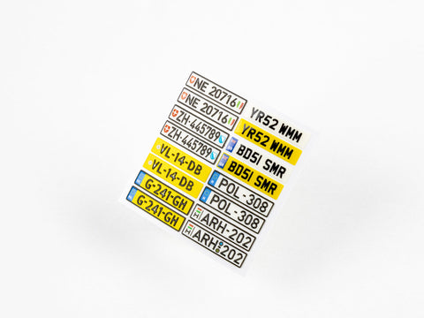 レッドフォックススタジオ RFSQS-24012 1/24 ヨーロッパ ナンバープレート vol.01 (ユニバーサル用)