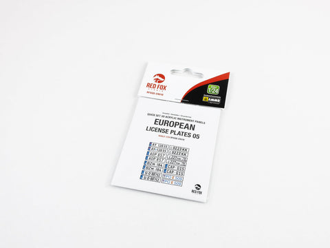 レッドフォックススタジオ RFSQS-24018 1/24 ヨーロッパ ナンバープレート vol.05 (ユニバーサル用)