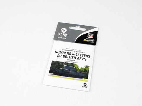 レッドフォックススタジオ RFSQS-35016 1/35 ナンバー & レター イギリスのAFV用 Vol.01 (ユニバーサル用)