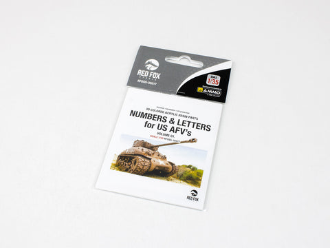 レッドフォックススタジオ RFSQS-35017 1/35 ナンバー & レター アメリカのAFV用 Vol.01 (ユニバーサル用)