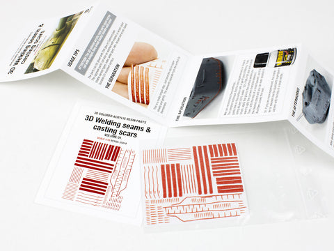 レッドフォックススタジオ RFSQS-35018 1/35 3D溶接継ぎ目と鋳造傷跡 Vol.01 (ユニバーサル用)