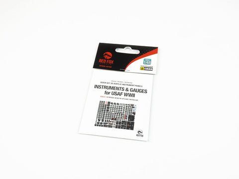 レッドフォックススタジオ RFSQS-48182 1/48 アメリカ空軍WWII用計器・計器セット(汎用)