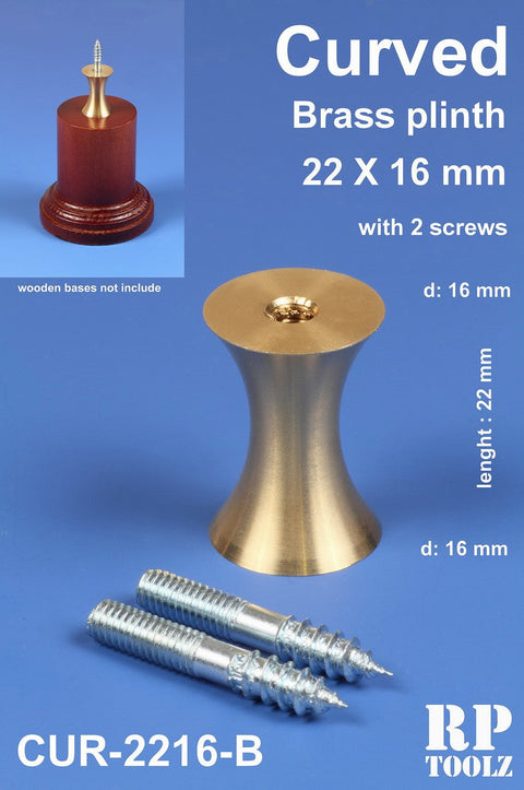 RPツールズ RP-CUR-2216B 湾曲型22mm×16mm真ちゅう製飾り支柱(小)