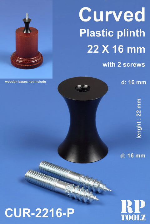 RPツールズ RP-CUR-2216P 湾曲型22mm×16mmプラスチック製飾り支柱(小)