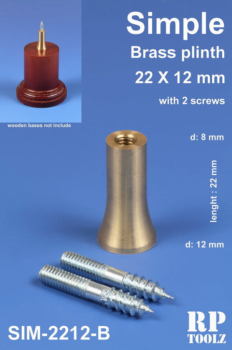 RPツールズ RP-SIM-2212B 裾広円柱型22mm×12mm真ちゅう製飾り支柱