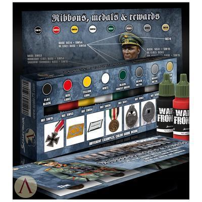 スケール75 SSE-043 リボン・メダル&褒賞ペイントセット(水性アクリル)(8本入)