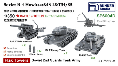 バンカースタジオ SP6004D 1/700 WWIIソビエト 親衛第2戦車軍 ベルリンの戦い(タコム6004用)