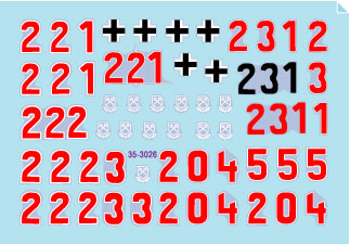 Star Decals 35-3026 1/35 Tigers in France '44 # 2. 2. Kompanie / s.SS-Pz-Abt. 101. Tiger I late production.