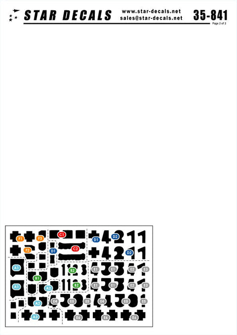 スターデカール 35-841 1/35 ワッフェンSS 突撃砲 #2-III号突撃砲 F/8型, G型, IV号突撃砲