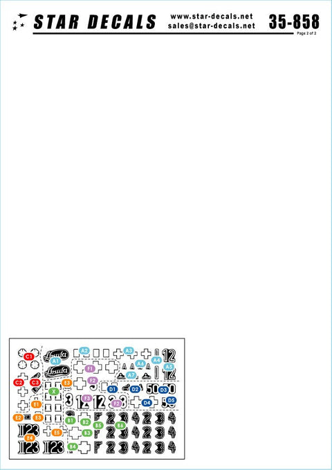 スターデカール 35-858 1/35 ジャーマンタンクス イン イタリア #5-グリレ, IV号突撃砲, III号火炎放射, マーダーIII H, Sdkfz 250