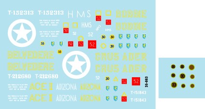 スターデカール 35-863 1/35 第27機甲旅団 # 2 - D-Day/ノルマンディ, スタフォードシャー州義勇農騎兵連隊 - シャーマン Mk III, ファイアフライ Mk Vc