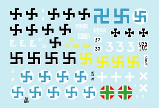 スターデカール 35-889 1/35 ソ連以外のBA-10,BA-20装甲車 フィンランド, ハンガリー,スウェーデン, ROA, RONA