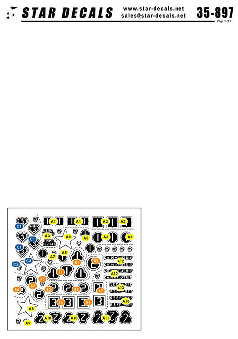 スターデカール 35-897 1/35 WWIIアメリカ 沖縄の海兵隊第6戦車大隊 M4A3シャーマン