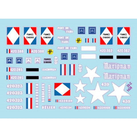 スターデカール 35-C1436 1/35フランスのM7プリースト&M10 (駆逐戦車) アフリカにおけるフランスの戦闘車両その4 1943-44年 第62RCA対空砲火砲戦車・第7RCA対空砲火砲戦車