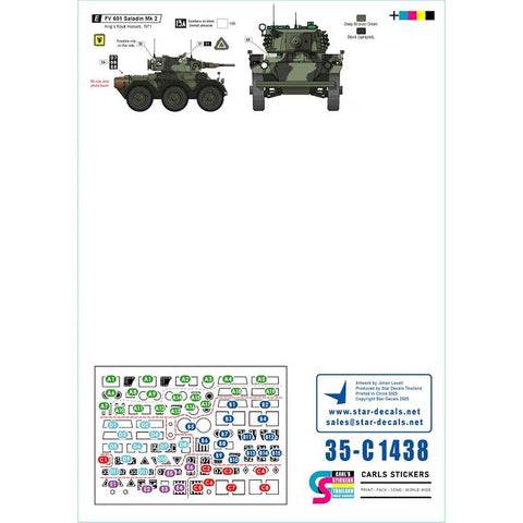 スターデカール 35-C1438 1/35 フェレット&サラディン 北アイルランド紛争 フェレットMk.2/3&サラディンMk.2