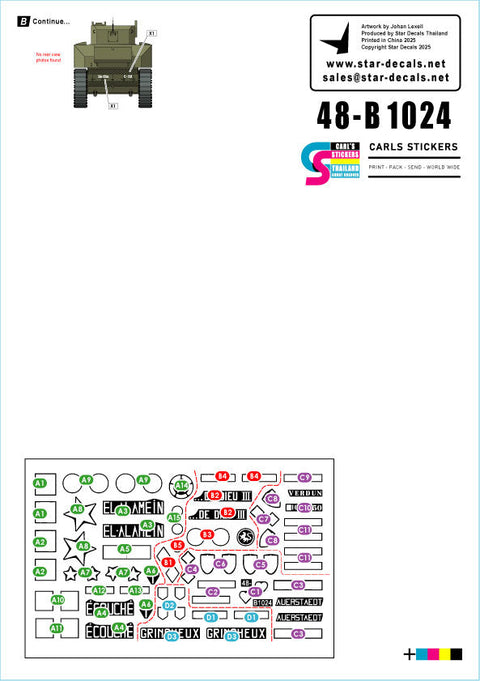 スターデカール 48-B1024 1/48 現用 フランス インドシナ戦争#1 M5A1スチュアート軽戦車 初期/後期生産車