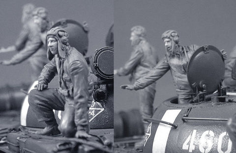 タンクモデル T-35224 1/35 ソビエト軍戦車兵II(ドナウ作戦、プラハ1968年)(2体/1セット)