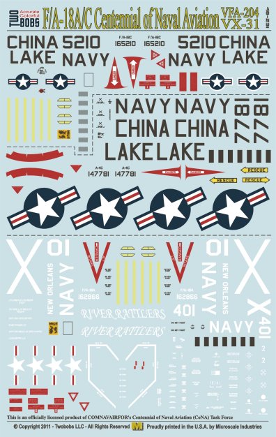 トゥーボブス 48-231 1/48 F/A-18C ホーネット VFA-204/VX-31 アメリカ海軍100周年記念塗装