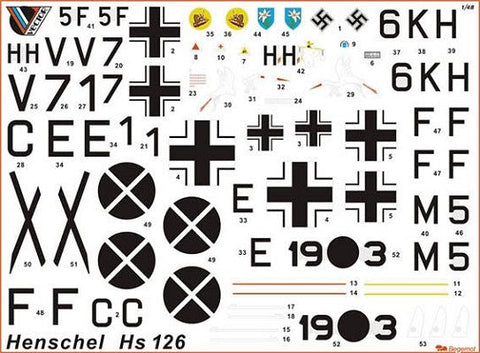 ベクター VD48-001 1/48 Hs-126 デカール