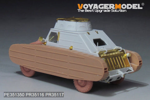 ボイジャーモデル PE351350B 1/35 WWII ドイツ Pkw.K1 Type 823 フェイクトラック アップグレードセット ホイール付き(MENG VS-017)