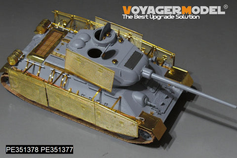 ボイジャーモデル PE351378B 1/35 WWII ロシア T-34/85 w/ "トーマ・シールド" ワイヤーメッシュシュルツェン アップグレードセット バレル付(ドラゴン6066/6203/6319/33付)