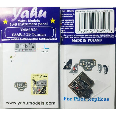 ヤフーモデル YMA4924 1/48 サーブ 29 トゥンナン 計器盤(パイロットレプリカ用)