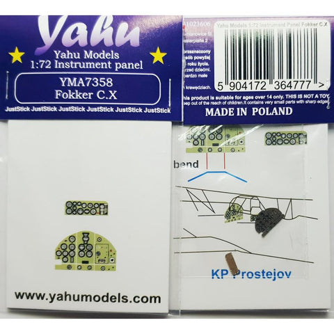 ヤフーモデル YMA7358 1/72 フォッカー C.X(KPプロステヨフ用)