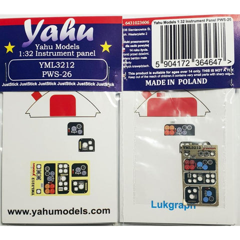 ヤフーモデル YML3212 1/32 PWS-26 計器盤(ルックグラフ用)