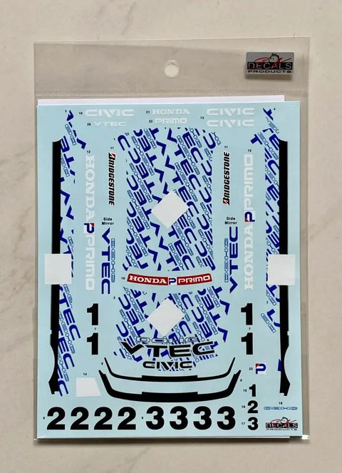 SKデカール SK24195 1/24 ホンダ シビック EF9 Gr.N 鈴鹿サーキット テストカー 1990(Beemax用)