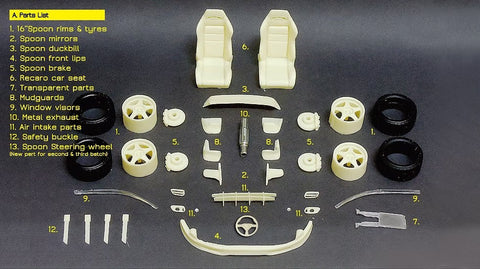 ZoomOn Z005 1/24 ホンダ シビック EG6 スプーン パーツセット