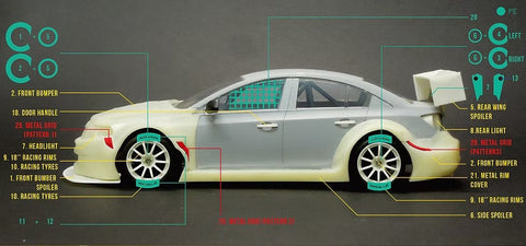 ZoomOn Z012 1/24 シボレー・クルーズ WTCC 2015 (#4 T.Coronel)