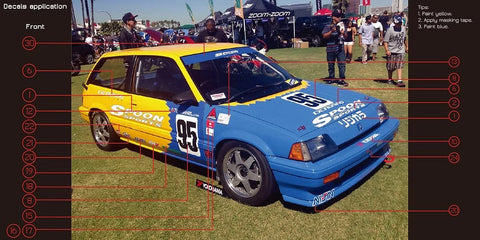 ZoomOn Z028 1/24 ホンダ シビック E-AT スプーン パーツセット