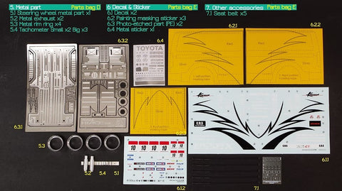 ZoomOn Z040 1/24 トヨタ ハイエース CRS 弐号機 パーツセット(アオシマ用)