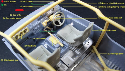 ZoomOn Z040 1/24 トヨタ ハイエース CRS 弐号機 パーツセット(アオシマ用)