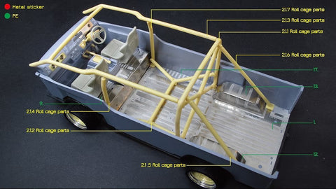 ZoomOn Z040 1/24 トヨタ ハイエース CRS 弐号機 パーツセット(アオシマ用)