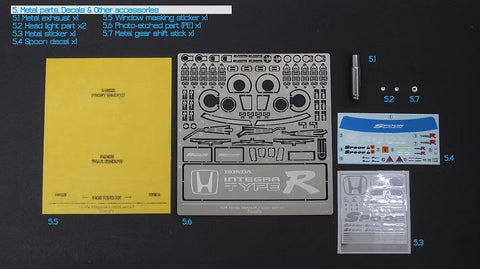 ZoomOn Z054 1/24 ホンダ インテグラ DC2 スプーン パーツセット