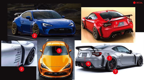 ZoomOn Z055 1/24 アーティシャンスピリッツ BRZ / 86 ワイドボディキット(タミヤ用)