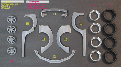 ZoomOn Z095 1/24 トヨタ スープラ A90 ‘‘SH’’ ワイドボディキット