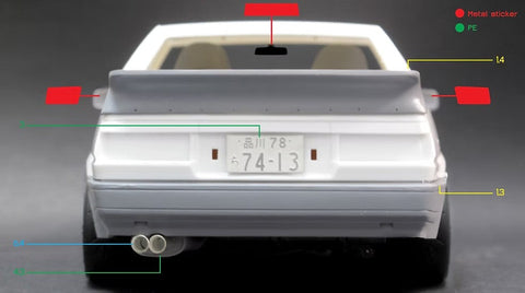 ZoomOn Z100 1/24 トヨタ AE86 ドリフトキングバージョン パーツセット