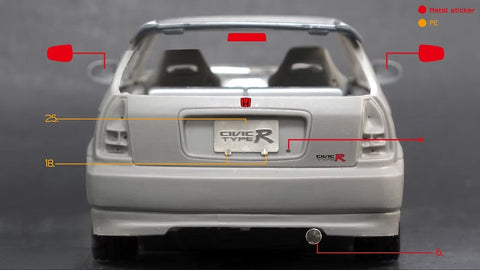 ZoomOn Z116 1/24 ホンダ シビック タイプR EK9 最終型 パーツセット