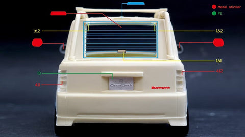 ZoomOn Z129 1/24 トヨタ bB オープンデッキ (NCP34) パーツセット