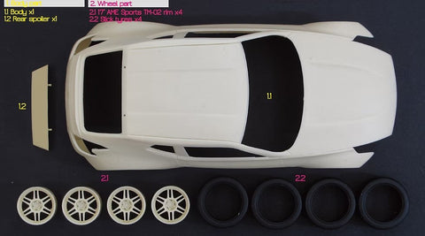 ZoomOn Z132 1/24 ニッサン 370Z ワゴン パーツセット