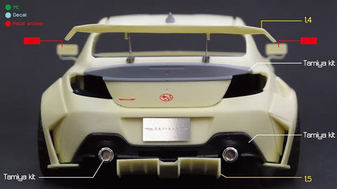 ZoomOn Z164 1/24 アーティザンスピリッツ GR86・BRZ ワイドボディパーツセット