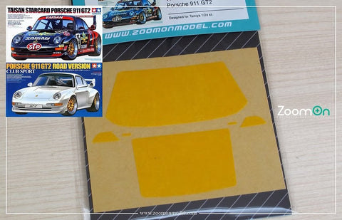 ZoomOn ZD237 1/24 ウィンドウ ペインティングマスク - ポルシェ 911 GT2(タミヤ用)