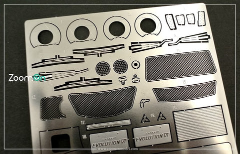 ZoomOn ZP003 1/24 PE ディテールアップパーツ - 三菱 ランサーエボリューションVI