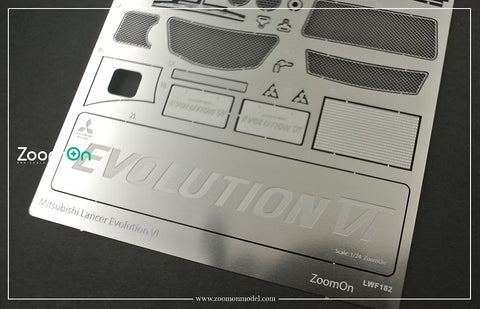ZoomOn ZP003 1/24 PE ディテールアップパーツ - 三菱 ランサーエボリューションVI