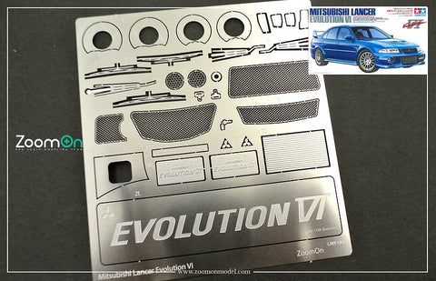 ZoomOn ZP003 1/24 PE ディテールアップパーツ - 三菱 ランサーエボリューションVI