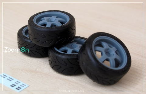 ZoomOn ZR116-14 1/24 14インチ レイズ ボルクレーシング TE37 Cup リムセット