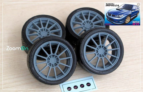 ZoomOn ZR146 1/24 18'' エンケイ スバル WRX STI スペックC タイプRA-R リムセット